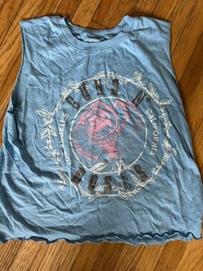 Guns N' Roses Blue Graphic Tank Top